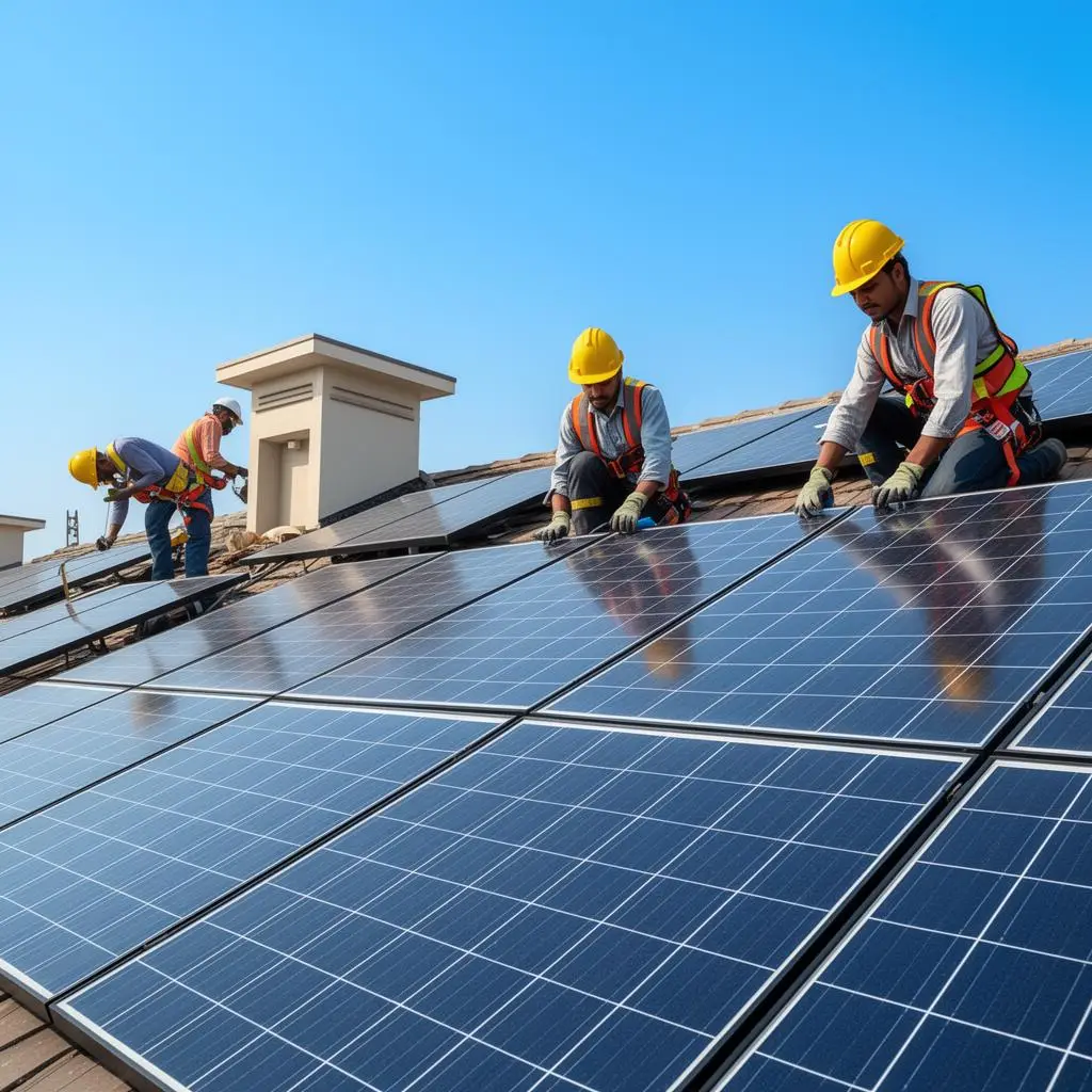 Solar panel installation